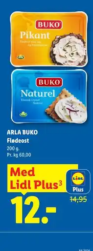 Lidl ARLA BUKO Flødeost, App-pris tilbud