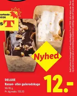 Lidl DELUXE Banan- eller gulerodskage tilbud