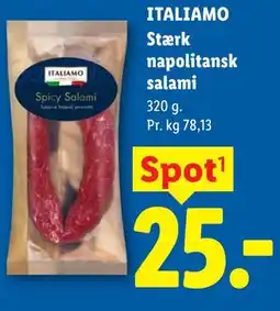 Lidl ITALIAMO Stærk napolitansk salami tilbud