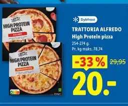 Lidl TRATTORIA ALFREDO High Protein pizza tilbud
