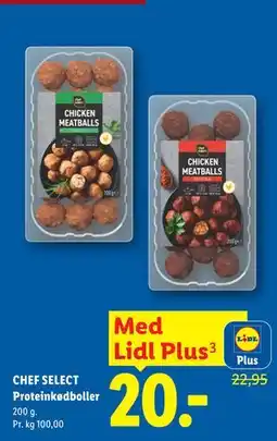 Lidl CHEF SELECT Proteinkødboller, App-pris tilbud