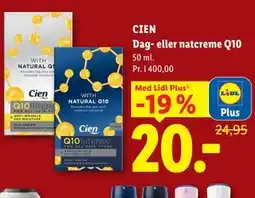 Lidl CIEN Dag- eller natcreme Q10, App-pris tilbud