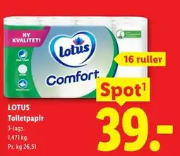 Lidl LOTUS Toiletpapir tilbud