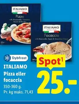 Lidl ITALIAMO Pizza eller focaccia tilbud