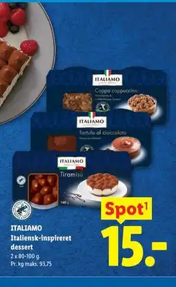Lidl ITALIAMO Italiensk-inspireret dessert tilbud