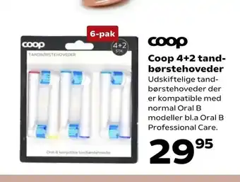SuperBrugsen Coop 4+2 tandbørstehoveder tilbud