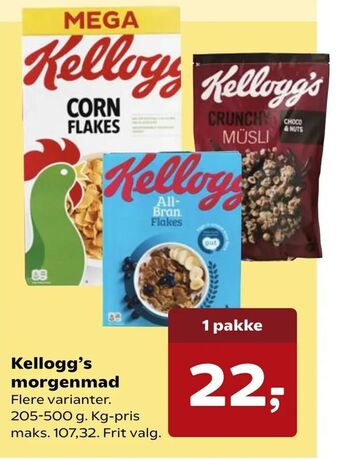 SuperBrugsen Kellogg's morgenmad tilbud