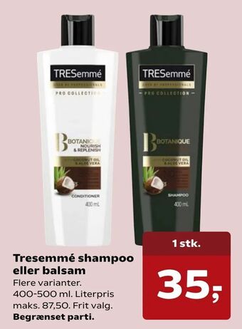 SuperBrugsen Tresemmé shampoo eller balsam tilbud