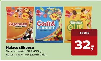 SuperBrugsen Malaco slikpose tilbud