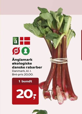 SuperBrugsen Änglamark økologiske danske rabarber tilbud