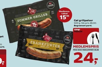 SuperBrugsen Gøl grillpølser tilbud