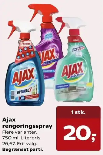SuperBrugsen Ajax rengøringsspray tilbud
