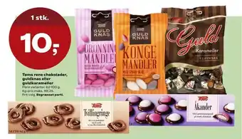 Toms rene chokolader, guldknas eller guldkarameller