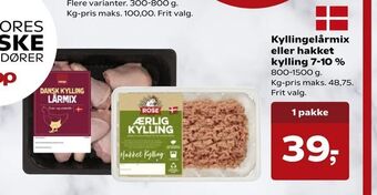 SuperBrugsen Kyllingelårmix eller hakket kylling 7-10 % tilbud