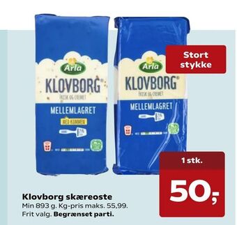 SuperBrugsen Klovborg skæreoste tilbud