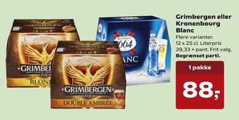 SuperBrugsen Grimbergen eller Kronenbourg Blanc tilbud