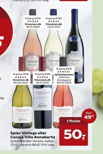 SuperBrugsen Spier Vintage eller Canaja Villa Annaberta tilbud