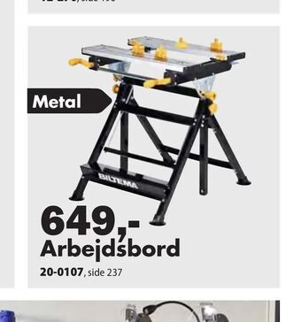 Biltema Arbejdsbord tilbud