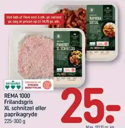 REMA 1000 REMA 1000 Frilandsgris XL schnitzel eller paprikagryde tilbud