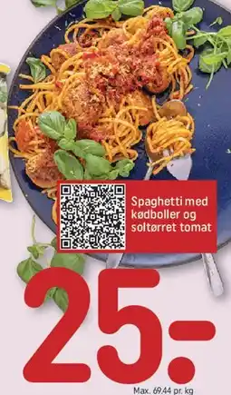 REMA 1000 Spaghetti med kødboller og soltørret tomat (serveringsforslag) tilbud