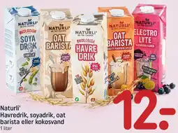 REMA 1000 Naturli' havredrik, soyadrik, oat barista eller kokosvand tilbud