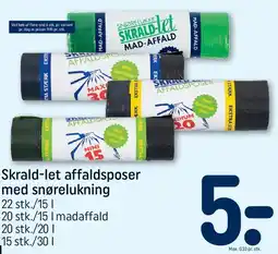 REMA 1000 Skrald-let affaldsposer med snørelukning tilbud