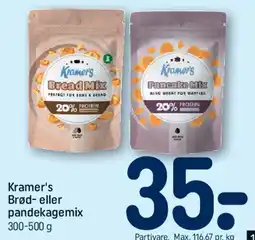 REMA 1000 Kramer's Brød- eller pandekagemix tilbud