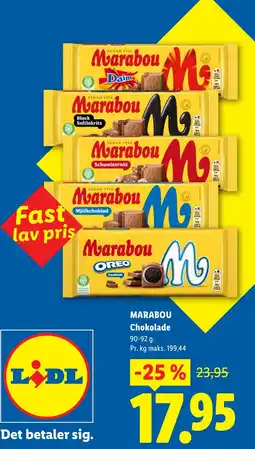 Lidl Marabou Chokolade tilbud