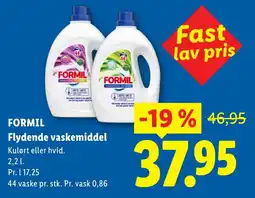 Lidl Formil flydende vaskemiddel tilbud