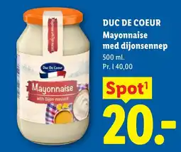 Lidl Duc De Coeur mayonnaise with dijon mustard tilbud