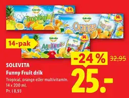 Lidl Solevita Funny Fruit drik tilbud