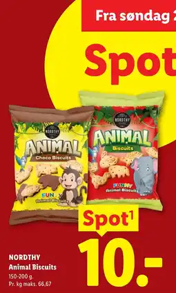 Lidl Nordthy Animal Biscuits tilbud