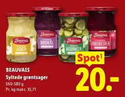 Lidl Beauvais syltede grøntsager tilbud