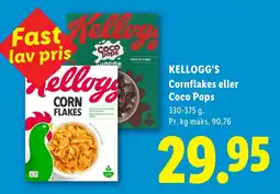 Lidl Kellogg's Cornflakes eller Coco Pops tilbud