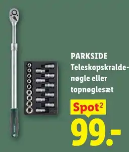 Lidl Parkside Teleskopskraldenøgle eller topnøglesæt tilbud