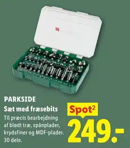 Lidl Parkside sæt med fræsebits tilbud