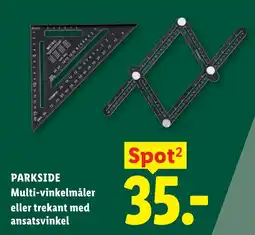 Lidl Parkside Multi-vinkelmåler eller trekant med ansatsvinkel tilbud