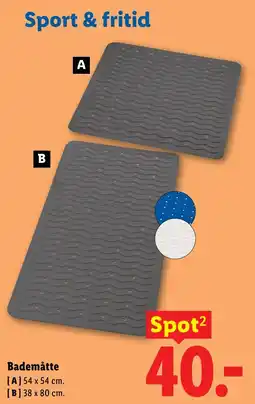 Lidl Sport & fritid Bademåtte tilbud