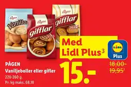 Lidl Pågen Vaniljeboller eller gifler tilbud