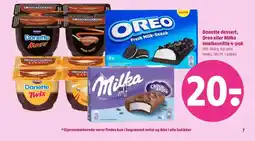 Coop 365 Danette dessert, Oreo eller Milka mælkesnitte tilbud