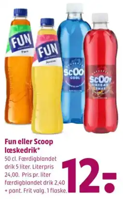 Coop 365 Fun eller Scoop læskedrik tilbud