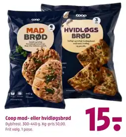 Coop 365 Coop mad- eller hvidløgsbrød tilbud
