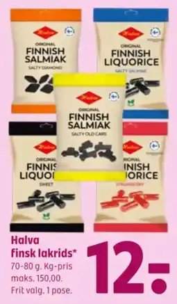 Coop 365 Halva finsk lakrids tilbud