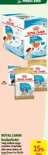 Maxi Zoo Royal Canin hvalpefoder tilbud