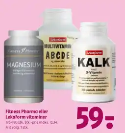 Coop 365 Fitness Pharma eller Lekaform vitaminer tilbud