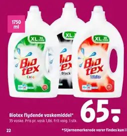 Coop 365 Biotex flydende vaskemiddel tilbud