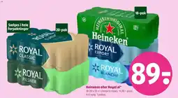 Coop 365 Heineken eller Royal øl tilbud