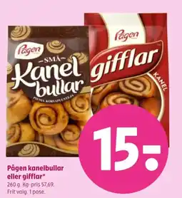 Coop 365 Pågen kanelbullar eller gifflar tilbud
