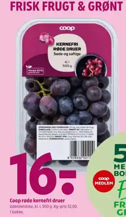 Coop 365 Coop røde kernefridruer tilbud