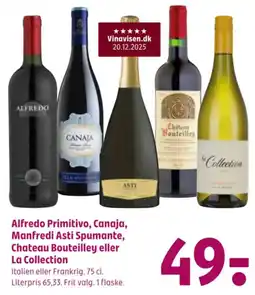 Coop 365 Alfredo Primitivo, Canaja, Manfredi Asti Spumante, Chateau Bouteilley eller La Collection tilbud